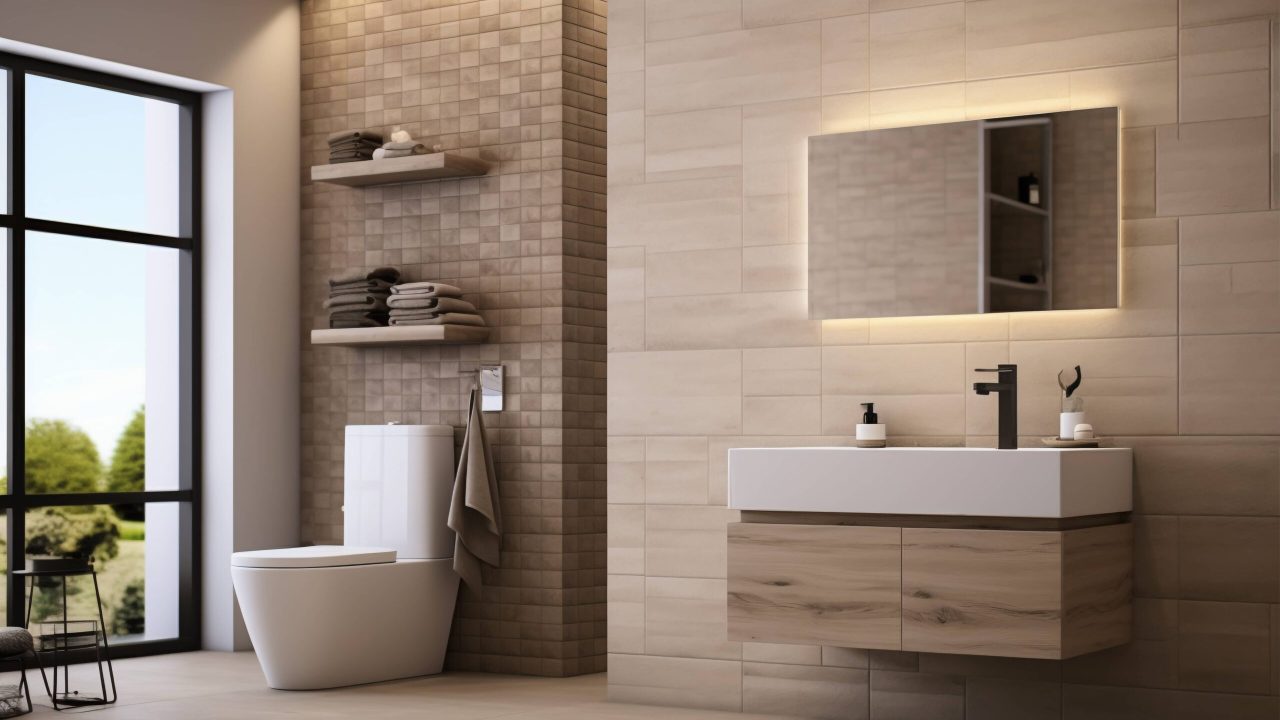 baño luminoso aesthetic