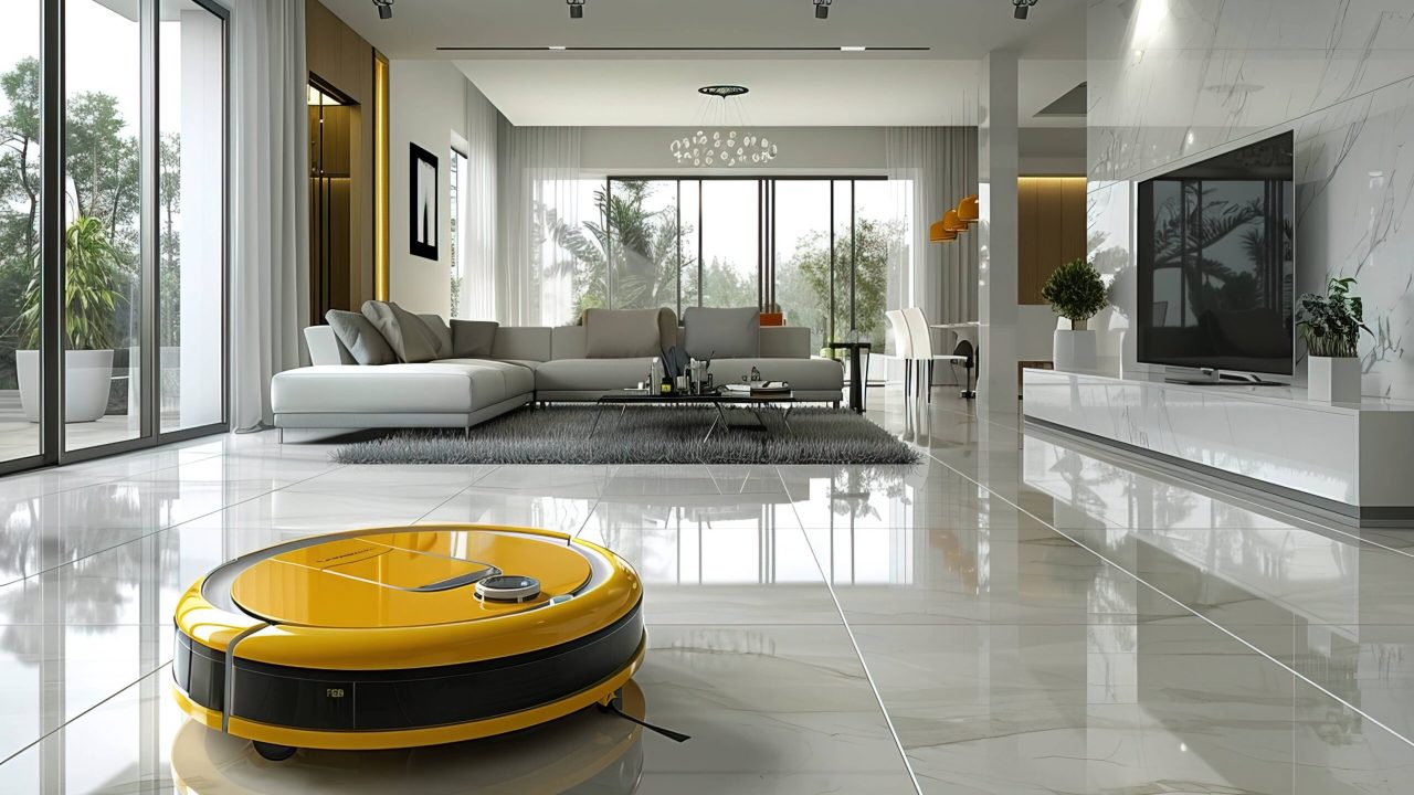salon porcelanato luminoso